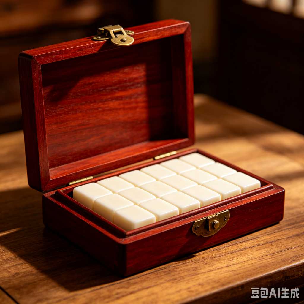 solid wood mahjong tiles